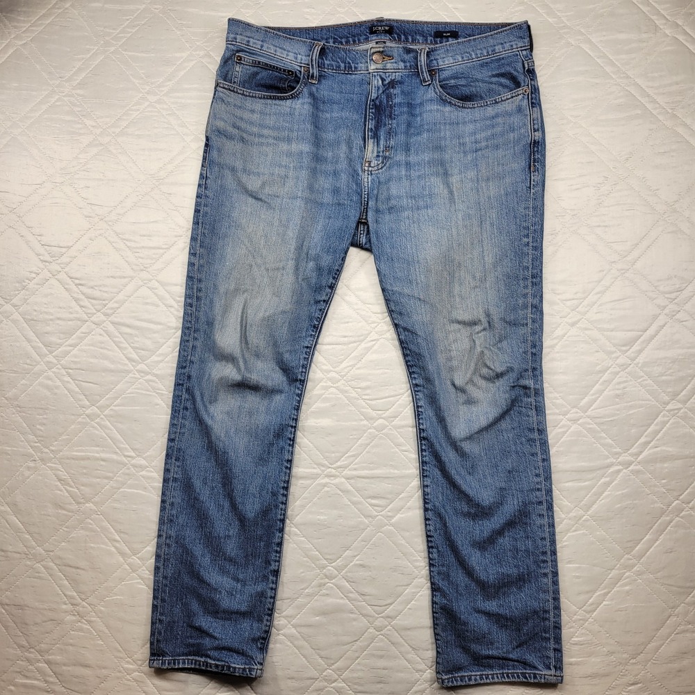 J. Crew Flex Slim well worn blue jeans size 36X30